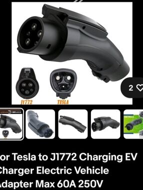Fizzenerol Tesla Charging Adapter - Dark Gray